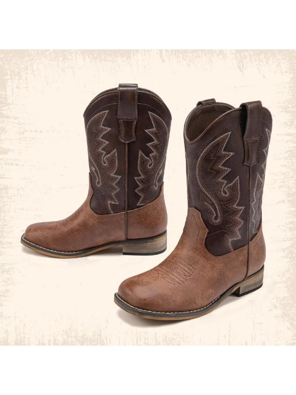 Stylish Kids Cowboy Boots - Western Cowgirl & Cowboy, Pull-On, Square Toe